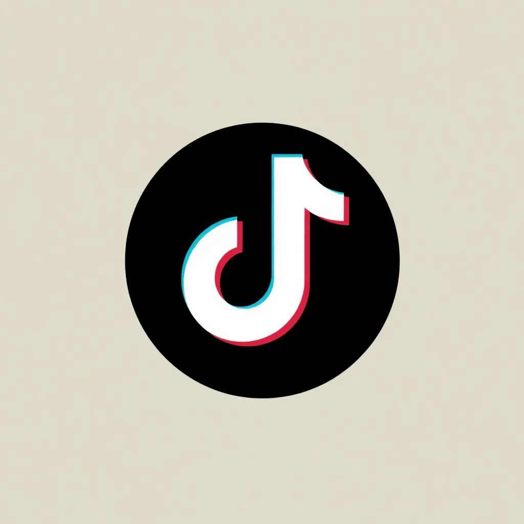TikTok icon black background with white TikTok logo