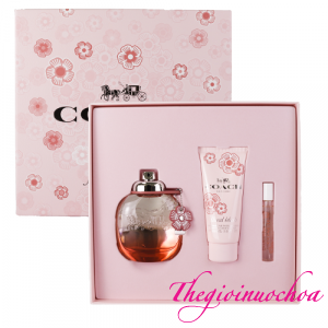 Coach Floral Blush YM_Giftset EDP 90ml + 7.5ml + Body Lotion 100ml