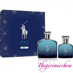 Gift set Ralph Lauren Polo Deep Blue Parfum Spray / Vaporisateur 125ml & 40ml